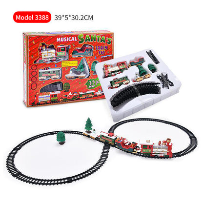 Christmas Electric Assembled Rail Car Small Train Christmas Tree Decoration Accessories