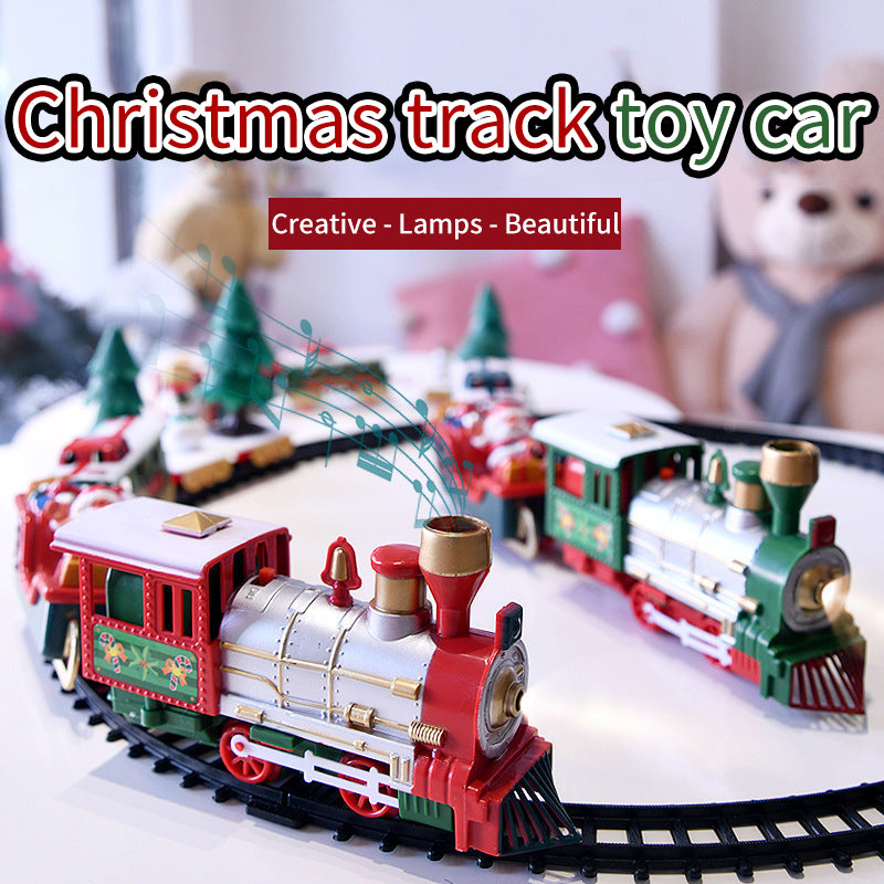 Christmas Electric Assembled Rail Car Small Train Christmas Tree Decoration Accessories