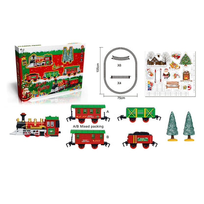 Christmas Electric Assembled Rail Car Small Train Christmas Tree Decoration Accessories