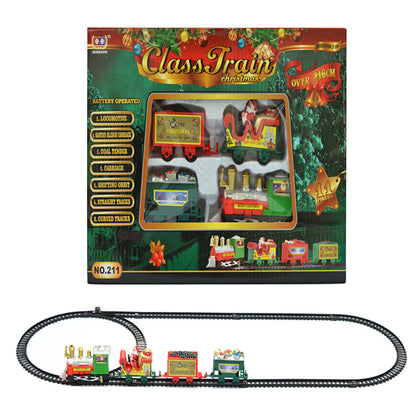 Christmas Electric Assembled Rail Car Small Train Christmas Tree Decoration Accessories