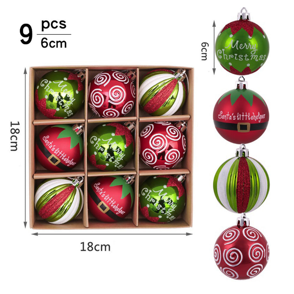 6CM 9 Christmas Balls Christmas Decorations Christmas Tree Decorations Small Pendants