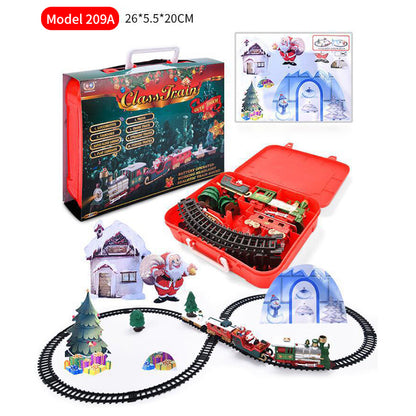 Christmas Electric Assembled Rail Car Small Train Christmas Tree Decoration Accessories