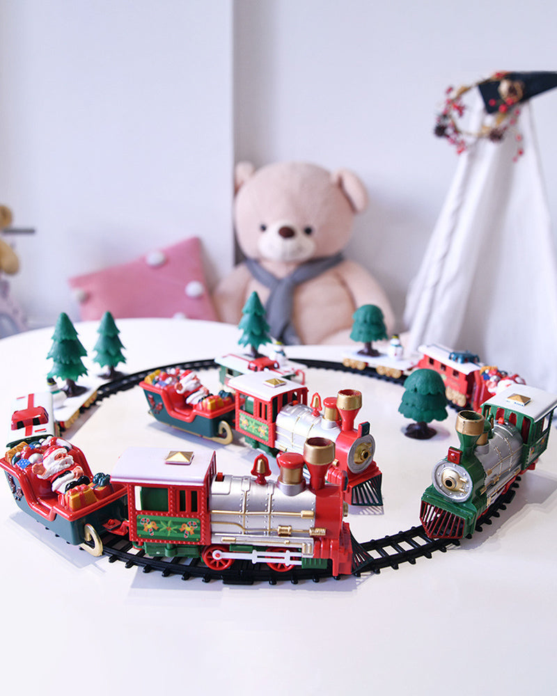 Christmas Electric Assembled Rail Car Small Train Christmas Tree Decoration Accessories