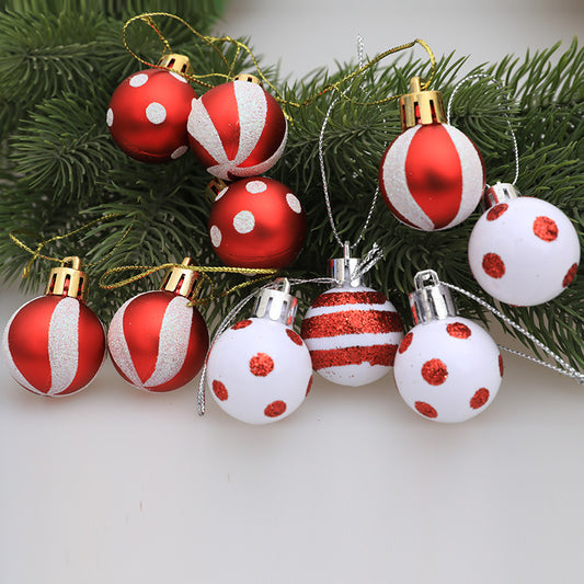 Christmas decorations Christmas trees gifts decorations mini painted Christmas balls