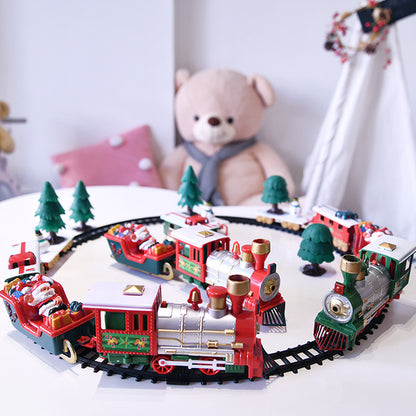 Christmas Electric Assembled Rail Car Small Train Christmas Tree Decoration Accessories