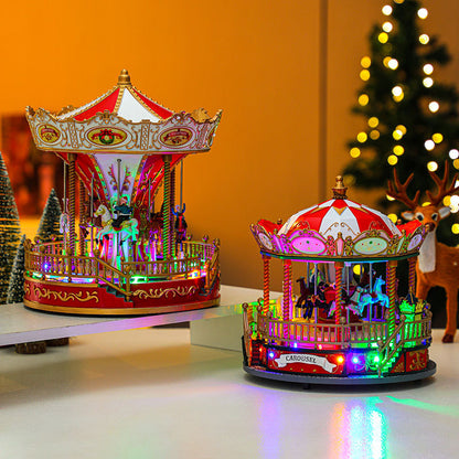 Christmas carousel ornaments, music boxes, Christmas decorations, Christmas gifts, music boxes