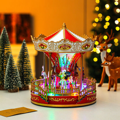 Christmas carousel ornaments, music boxes, Christmas decorations, Christmas gifts, music boxes