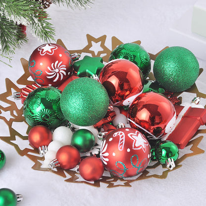 House shaped set, kraft paper box, Christmas ball, Christmas gift set, various sizes of Christmas tree decoration set