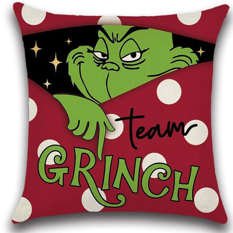 Greentown Christmas Pillow Cover Home Christmas Decoration Cushion Sofa Pillowcase