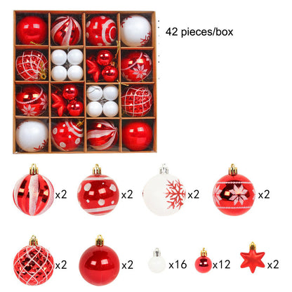 Christmas ball set, Christmas tree painted ball pendant, electroplated ball, holiday decoration ball, mixed gift box