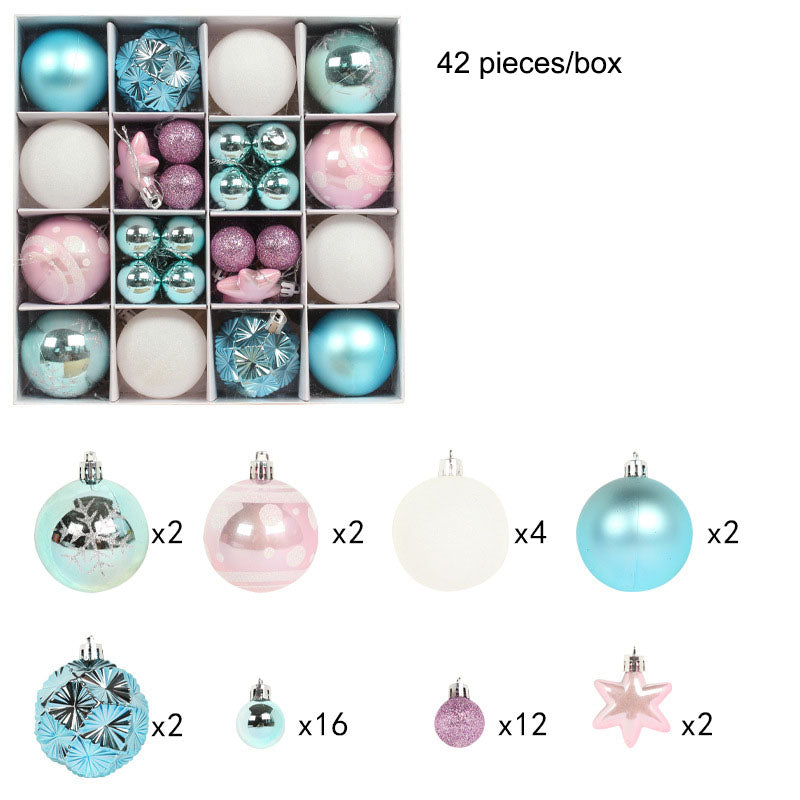 Christmas ball set, Christmas tree painted ball pendant, electroplated ball, holiday decoration ball, mixed gift box