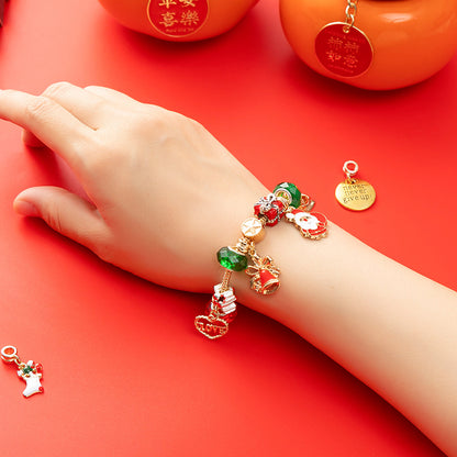 DIY creative children's bracelet jewelry 24-grid calendar Christmas holiday surprise blind box silver set