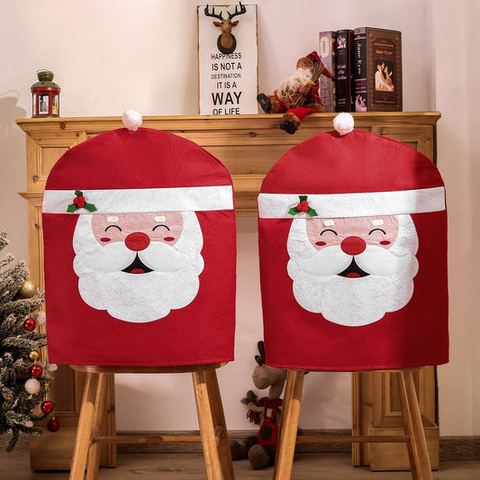 Christmas Decorative Seat Cover Elderly Dining Table Chair Home Seat Cover Christmas Chair Cover Embroidered Handicrafts